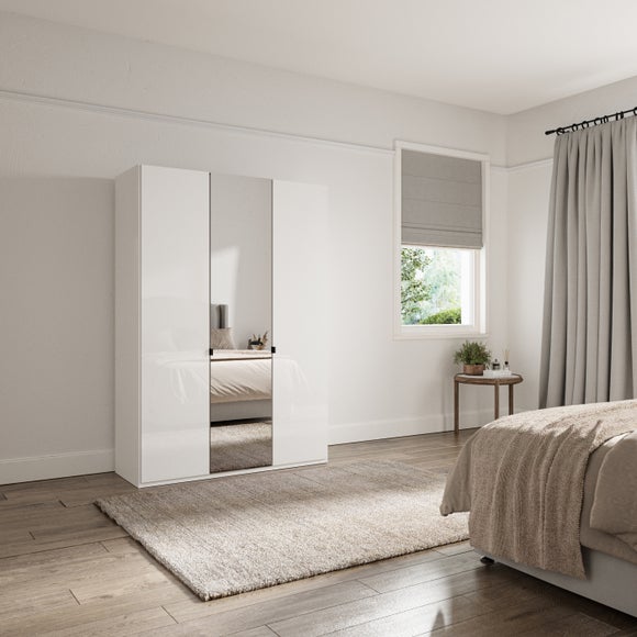 Kahla 15m 3 Door Wardrobe Off White