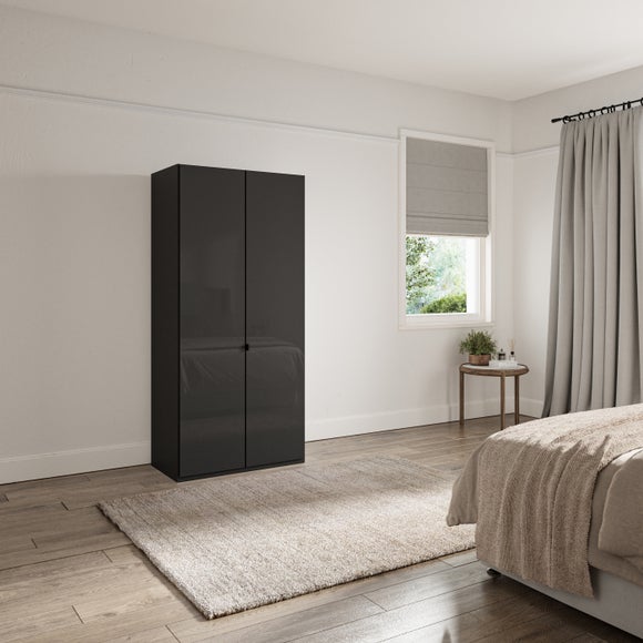 Kahla 1m 2 Door Wardrobe Dark Grey