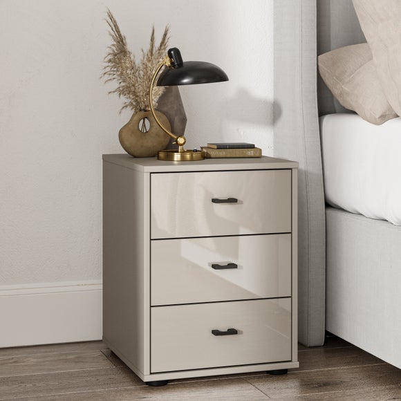 Dunelm glass store bedside table