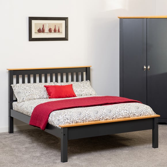 Low foot end wooden deals bed frame