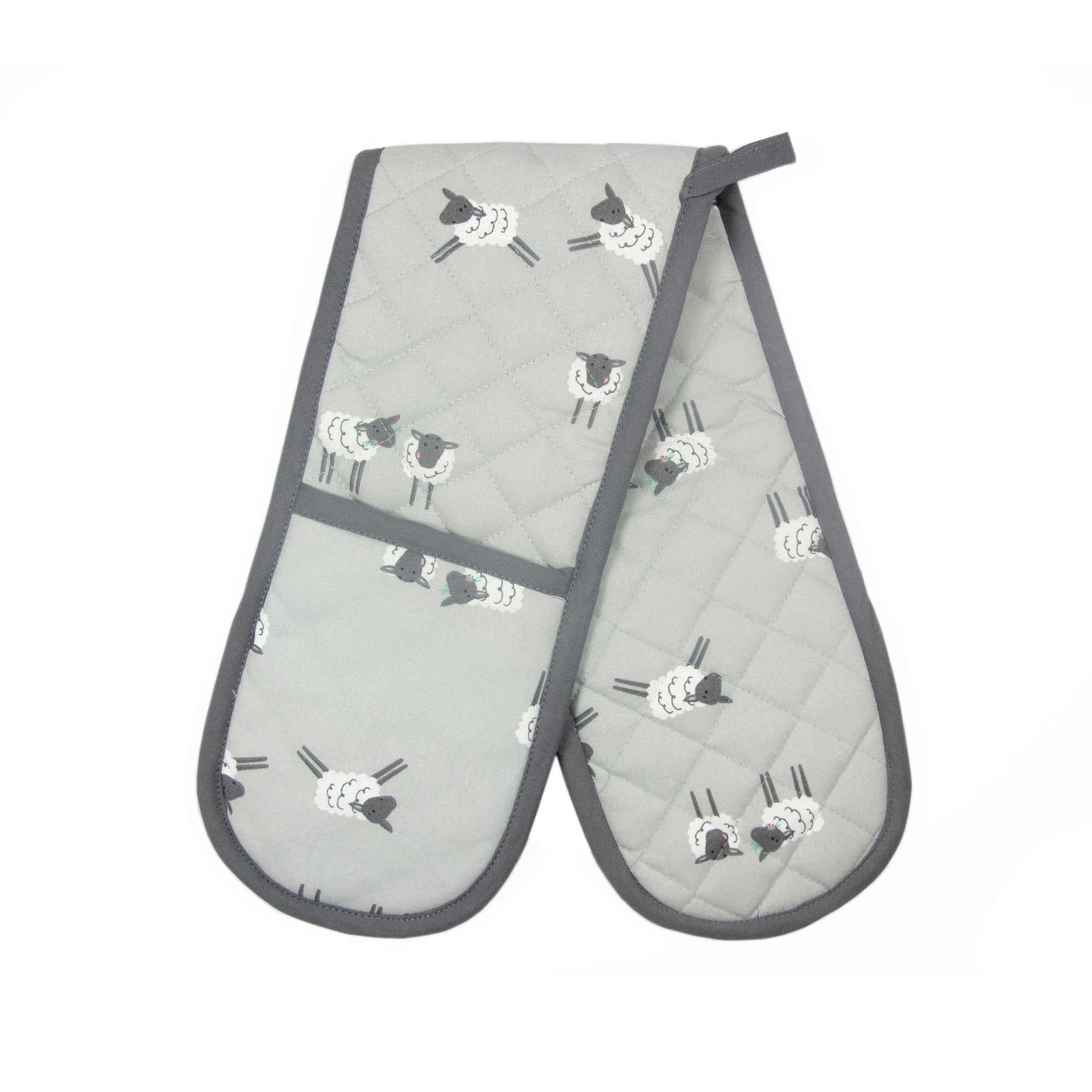 Penny Sheep Grey Double Oven Glove