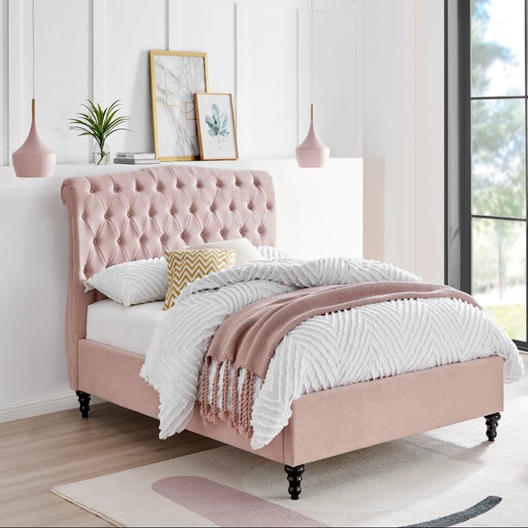 Rosa Velvet Bed | Dunelm