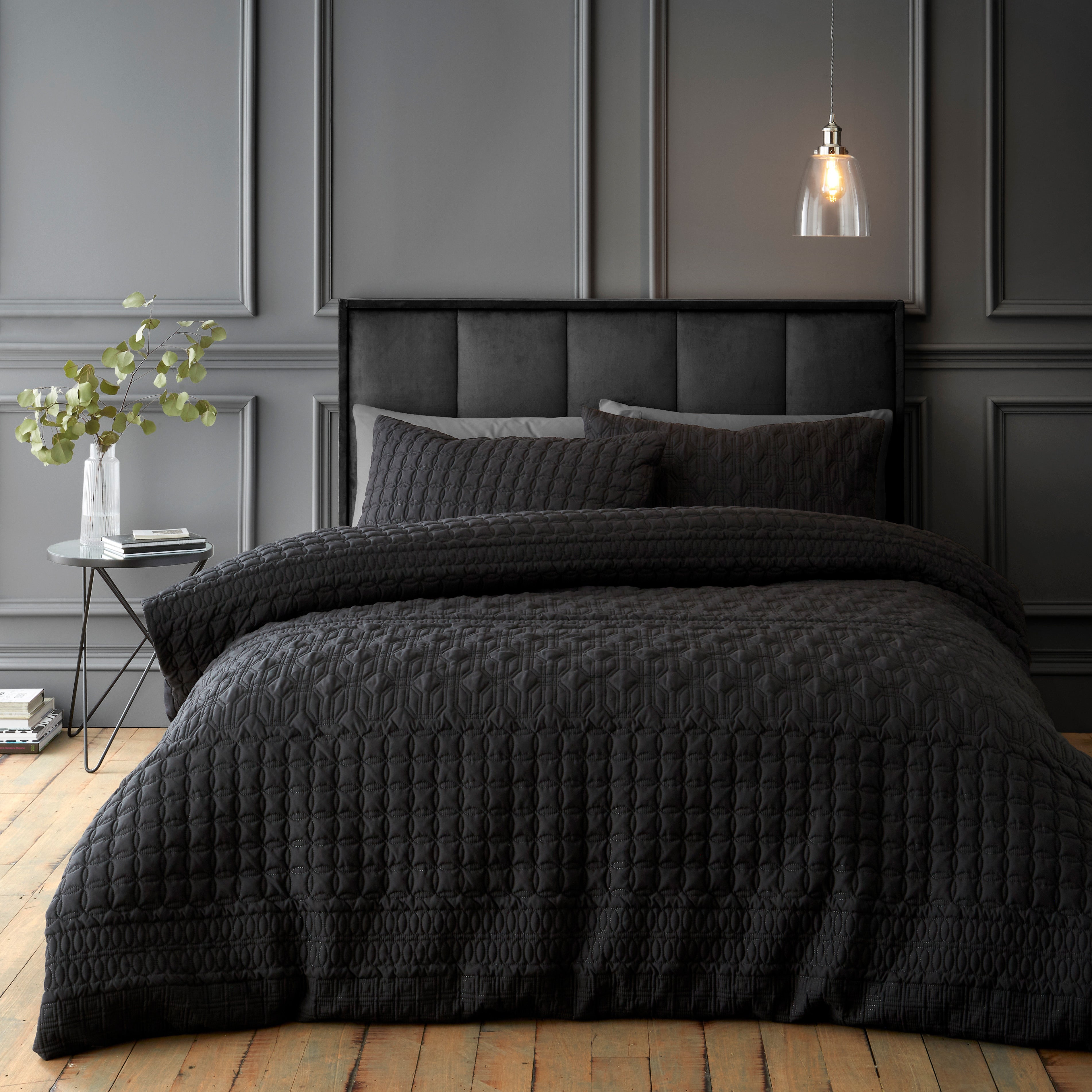 Billie Duvet Cover And Pillowcase Set Black