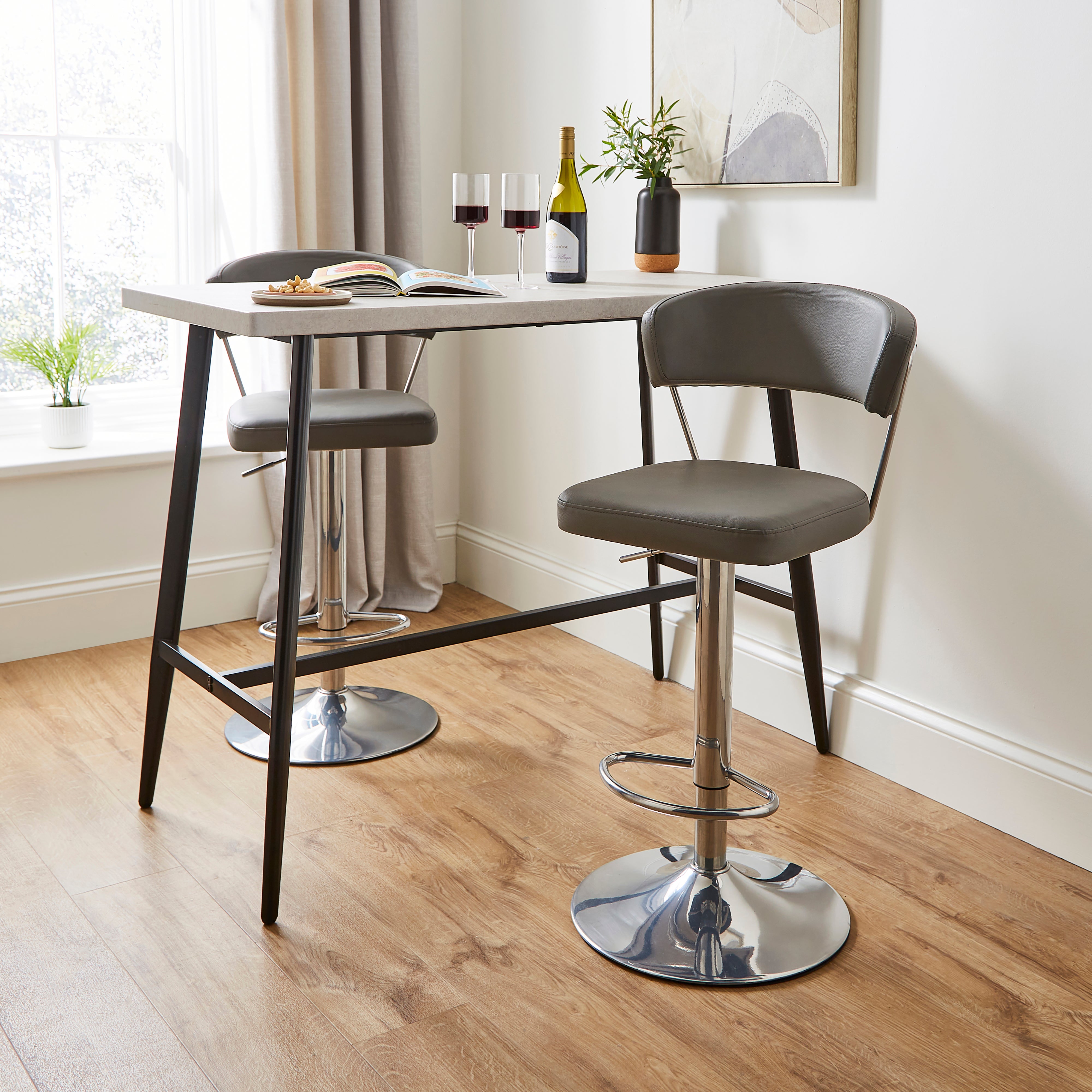 Ryder Adjustable Height Barstool Grey