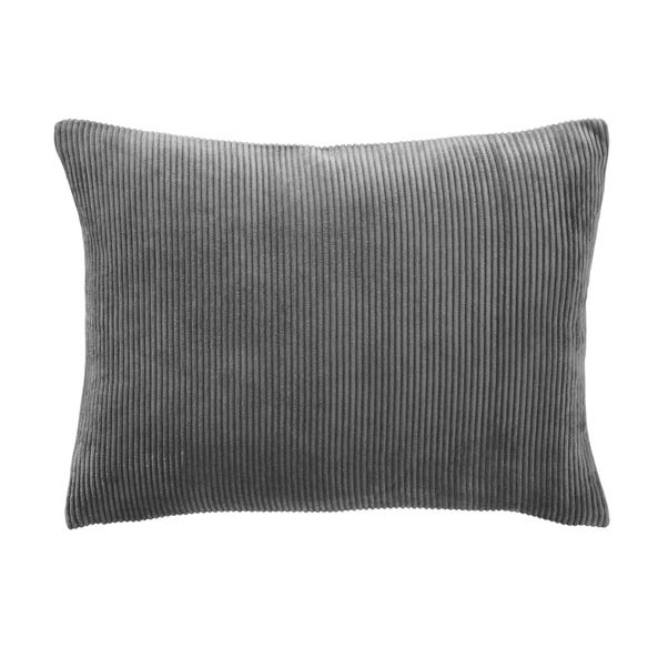 Corduroy Cushion, 30 x 40cm Charcoal image 1 of 3