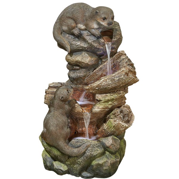Easy Fountain Distinctive Otter Pools Water Fountain with LEDs image 1 of 1