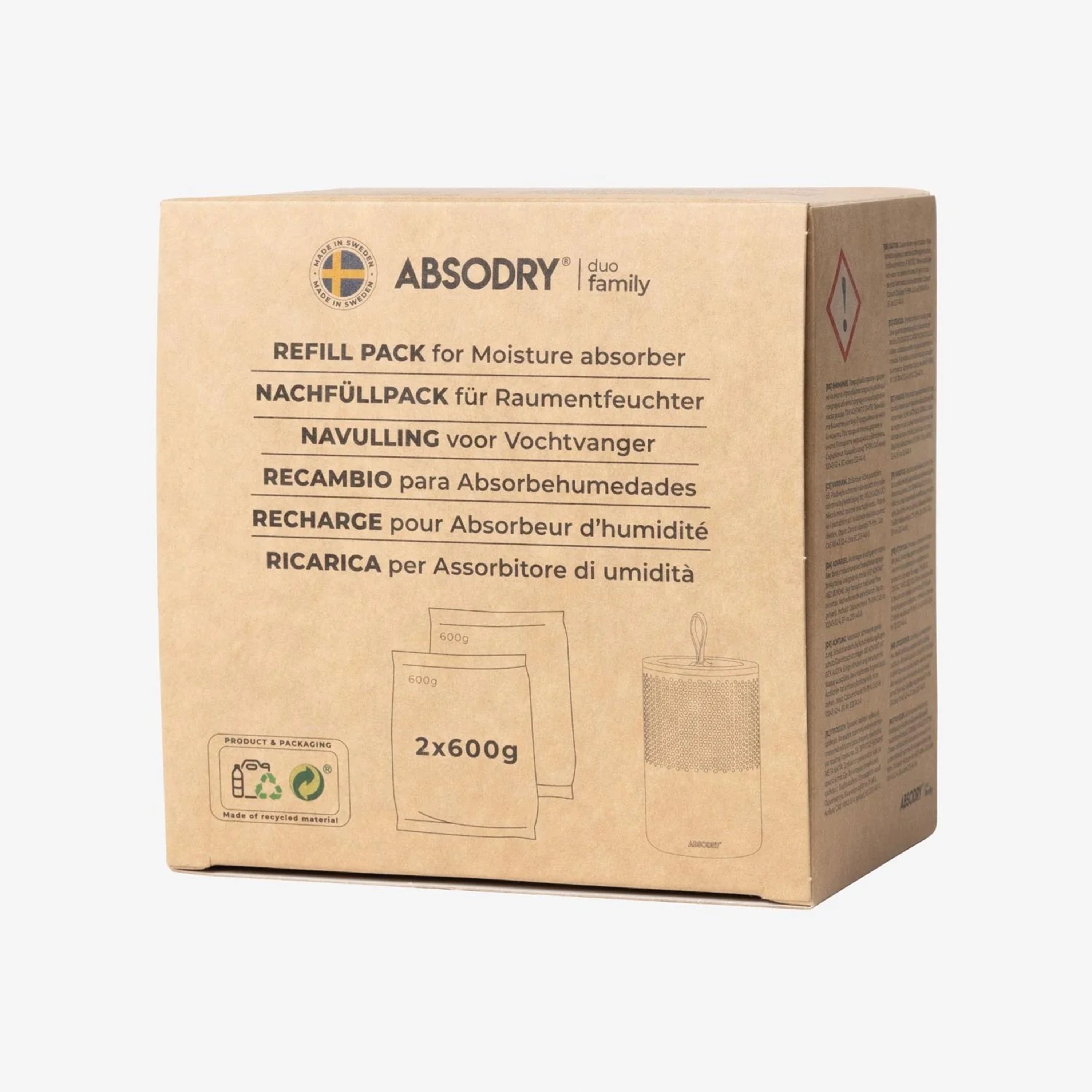 Absodry Pack of 2 Moisture Absorber Refills