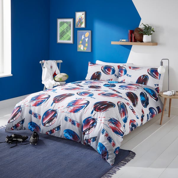 Rugby Reversible Duvet Cover and Pillowcase Set image 1 of 4