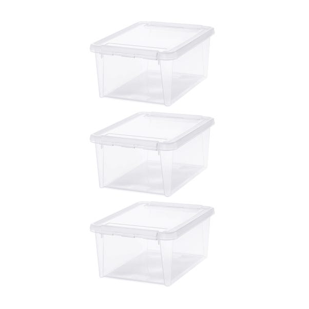 SmartStore Home 14L Set of 3 Boxes, Clear image 1 of 5