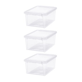 SmartStore Home 14L Set of 3 Boxes, Clear