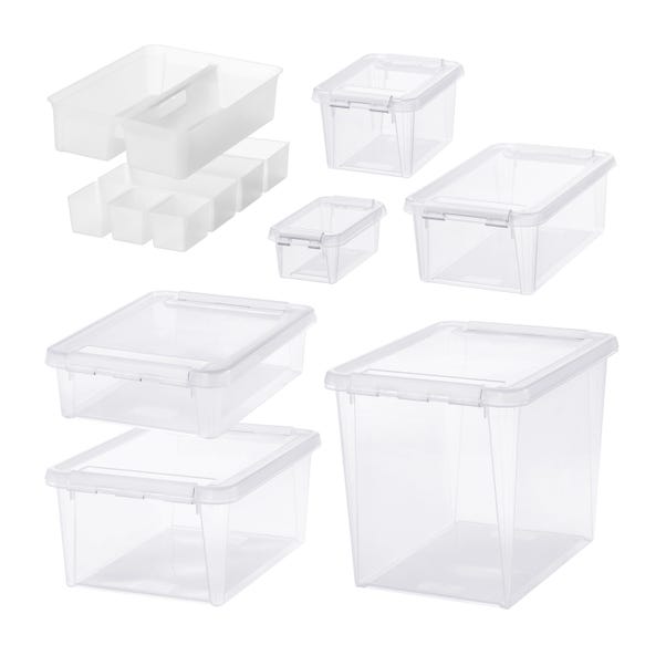 SmartStore Home Bundle Set of 8 Assorted Boxes, Clear image 1 of 4
