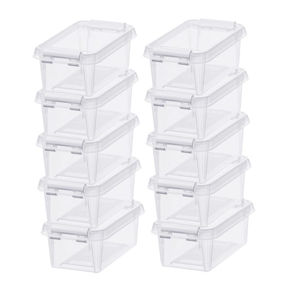 SmartStore Home 0.3L Set of 10 Storage Boxes, Clear image 1 of 4