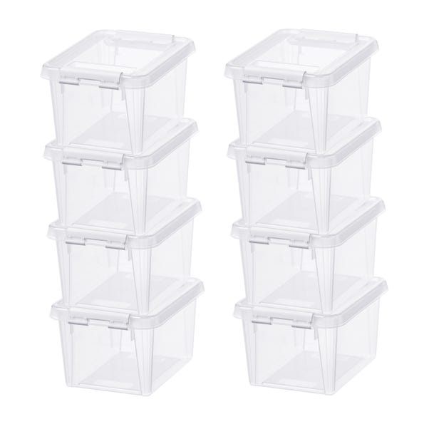 SmartStore Home 1.5L Set of 8 Storage Boxes, Clear image 1 of 5