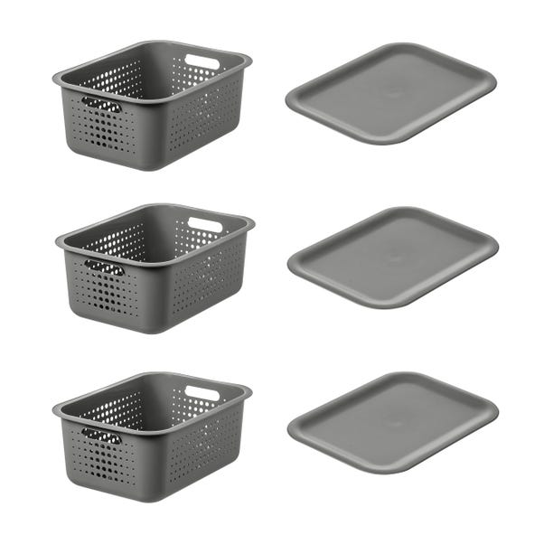 SmartStore Recycled Set of 3 10L Storage Baskets image 1 of 7