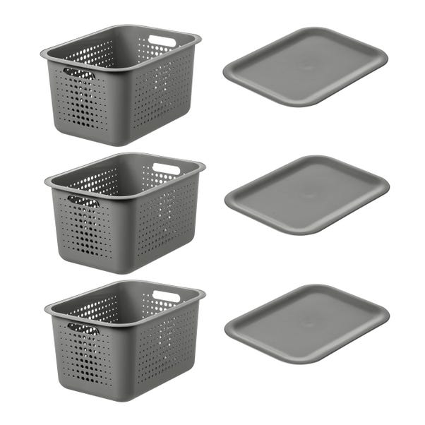 SmartStore Recycled Set of 3 13L Storage Baskets image 1 of 7