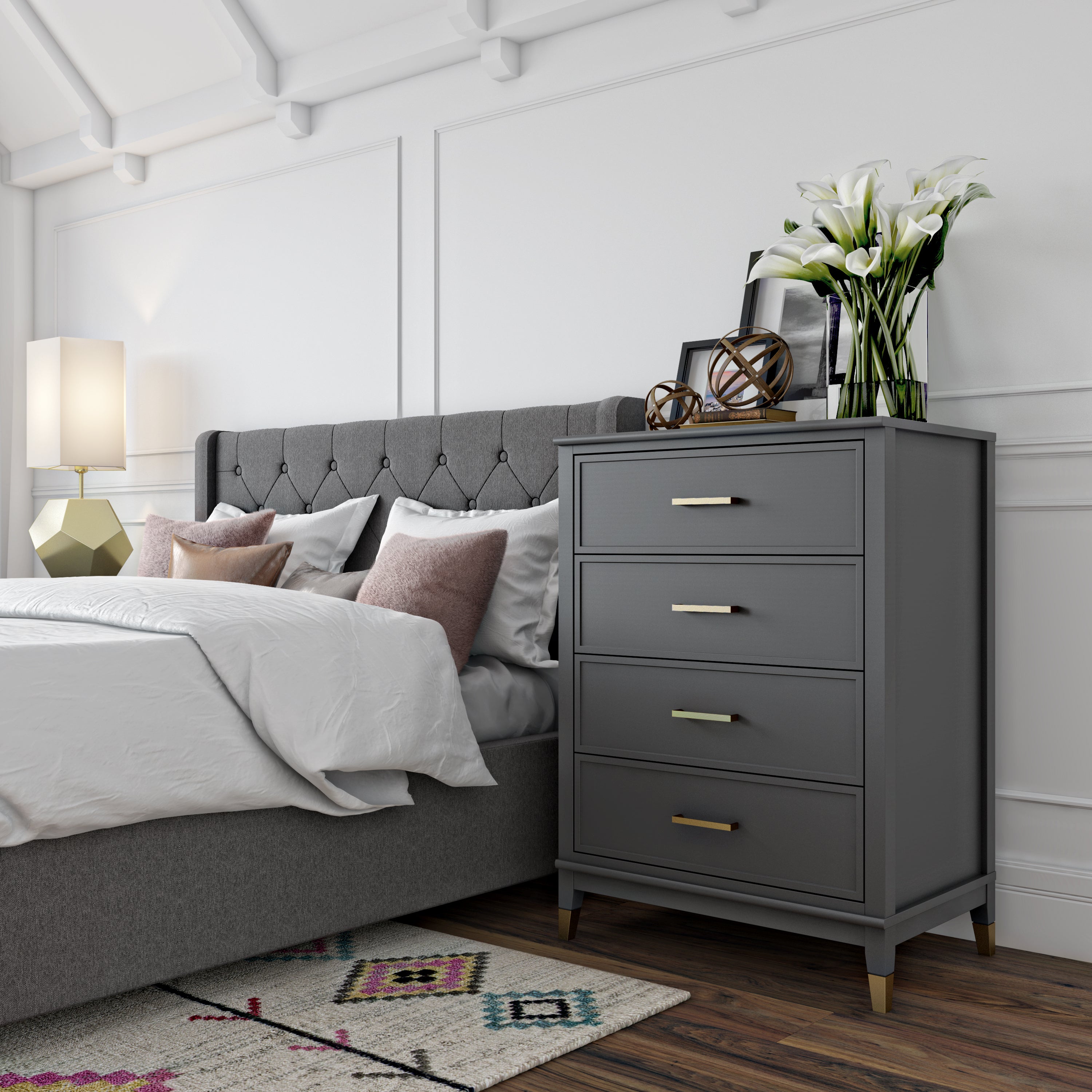 Cosmo Westerleigh 4 Drawer Chest Graphite Grey