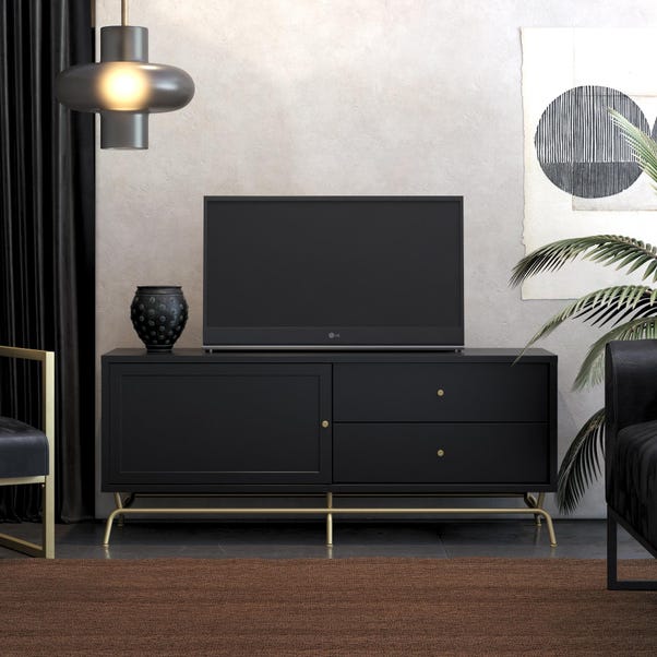Cosmo Living Nova TV Unit, Black for TVs up to 67" image 1 of 8