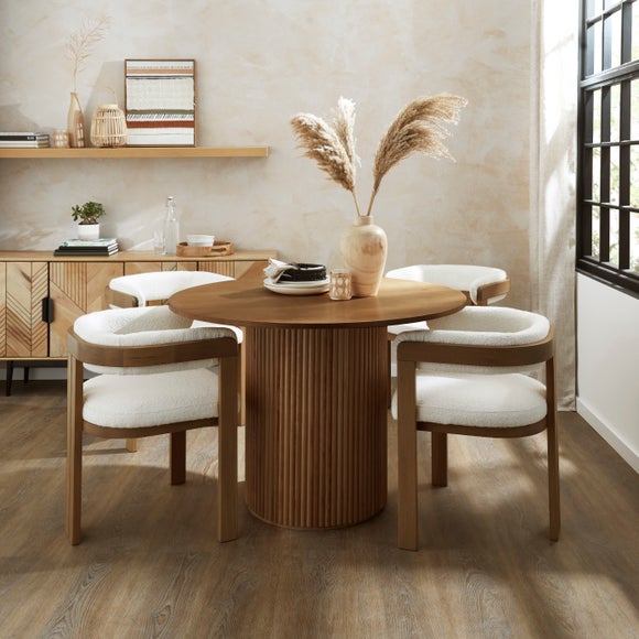 Dining table round 4 seater hot sale