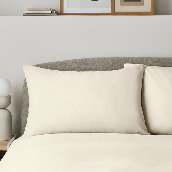 Super Soft Plain White Duvet Cover and Pillowcase Set Dunelm