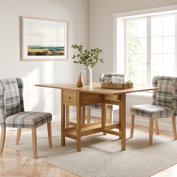Clifford 2-4 Seater Drop Leaf Dining Table, Oak image 1 of 7