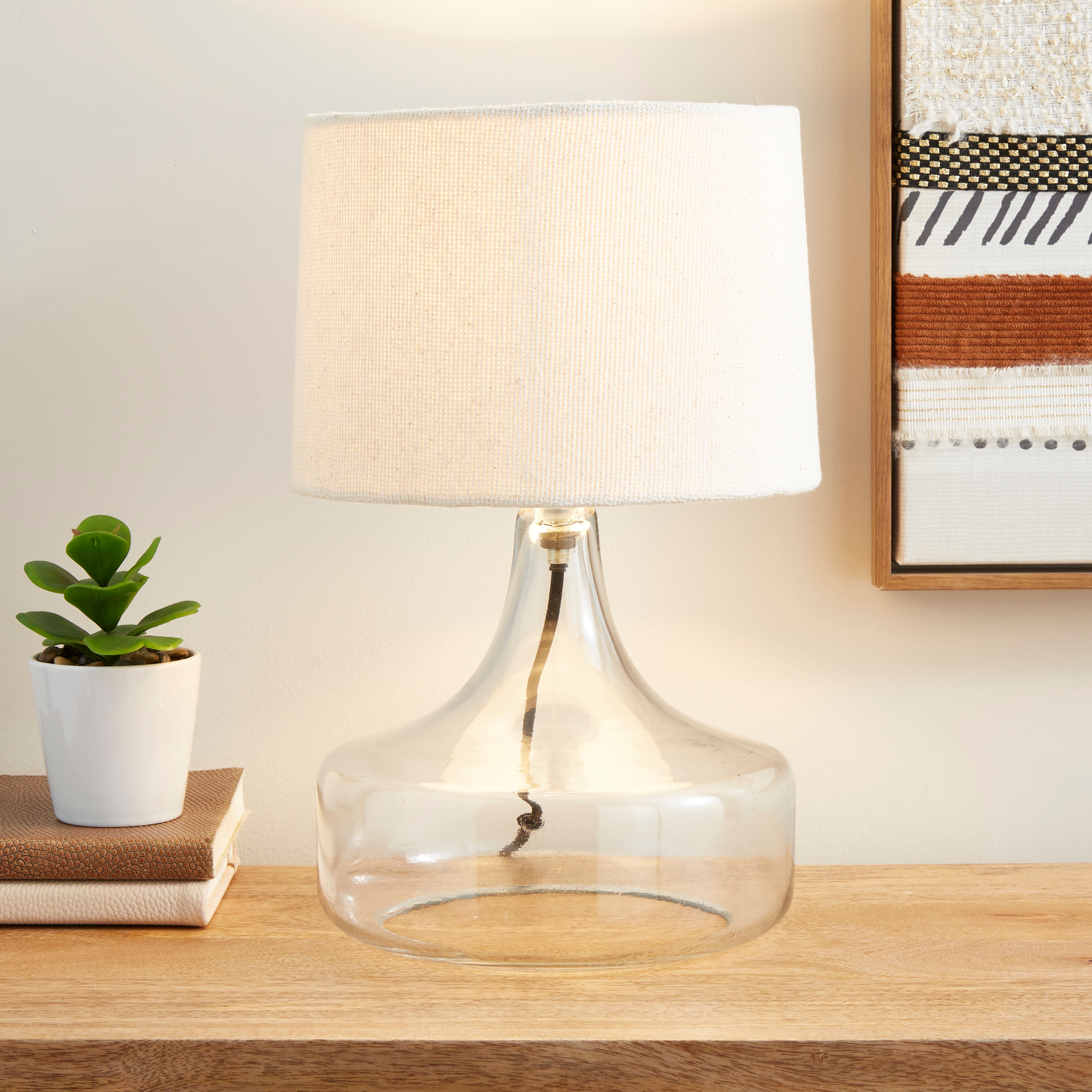 Kunal Glass Table Lamp Clear