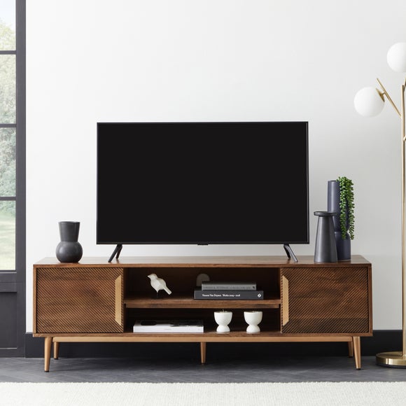 Anya Extra Wide Tv Unit Mango Wood For Tvs Up To 67