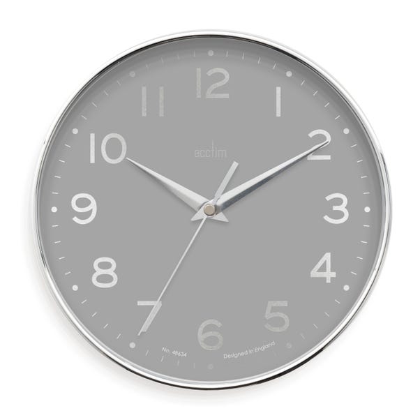 Acctim Rand Chrome Wall Clock image 1 of 3