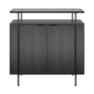 Wainwright Bar Cabinet- Black Oak