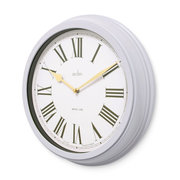 Acctim White Metro 24 Hour Plastic Wall Clock 355mm 21202