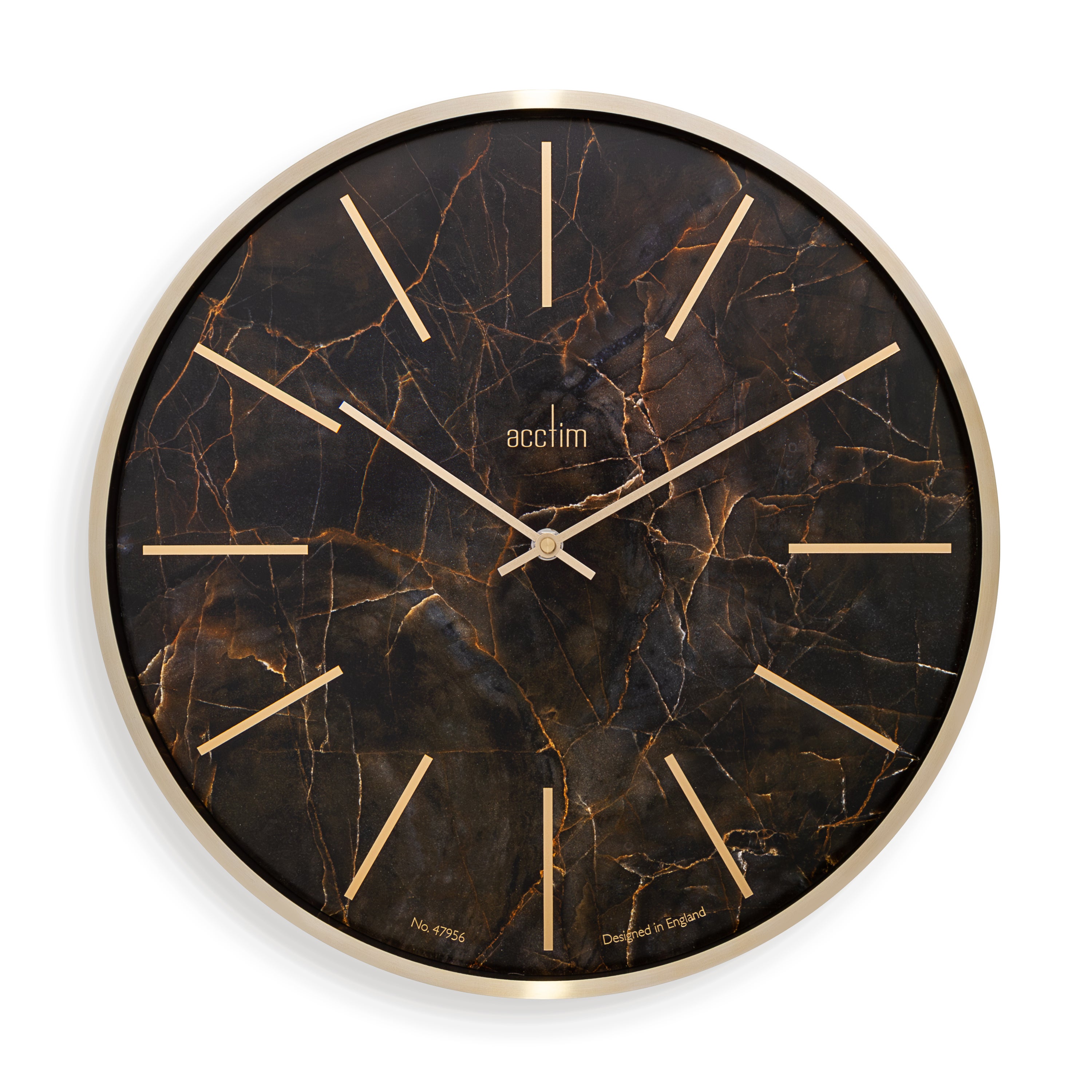 Acctim Luxe Quartz Brass Wall Clock