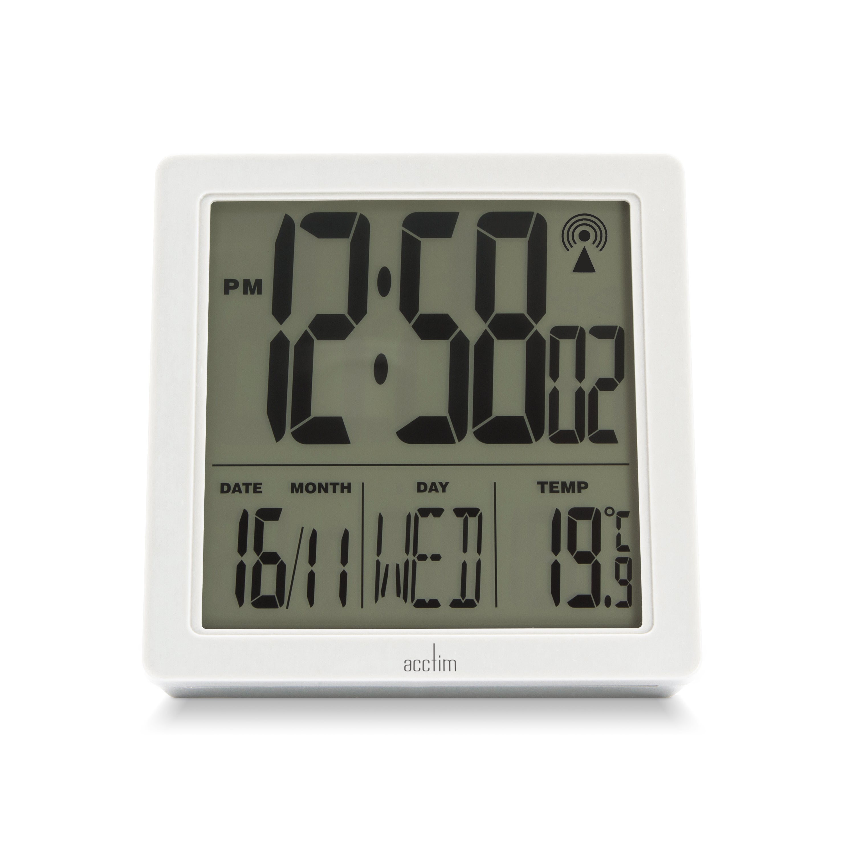 Acctim Digital Alarm Clock White