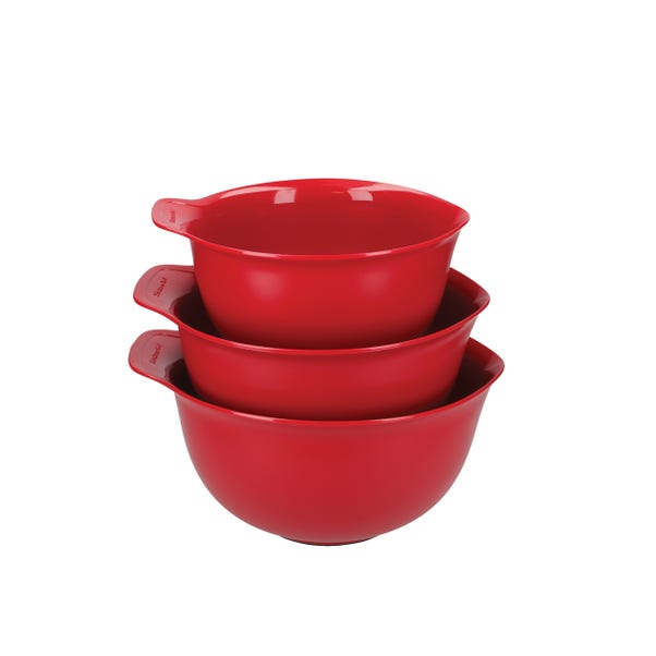 KitchenAid Set of 3 Empire Red Mixing Bowls image 1 of 4