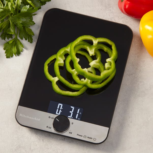 KitchenAid Dry & Liquid Digital Glass Top Kitchen Scales image 1 of 3