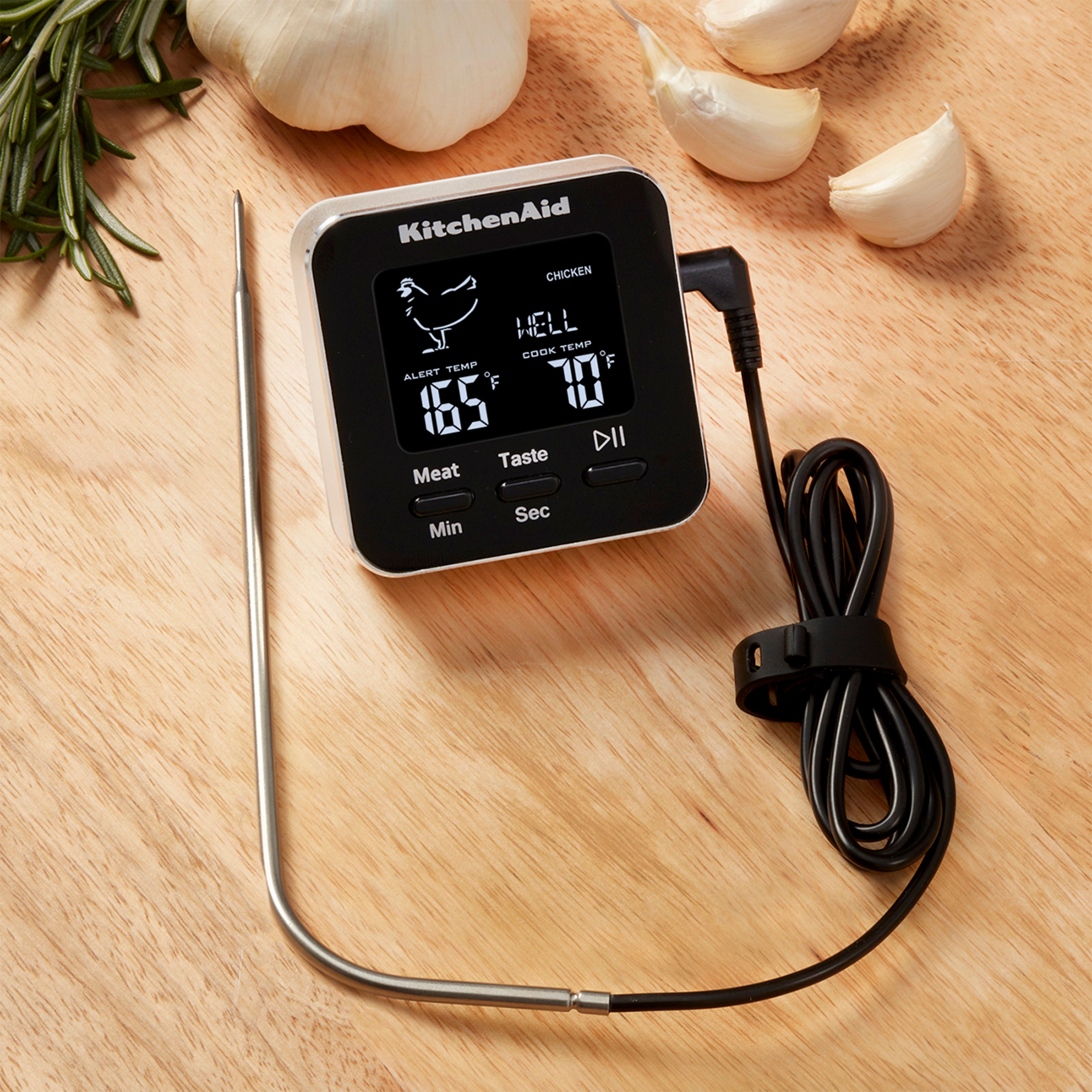 Photos - Thermometer / Barometer KitchenAid Digital Kitchen Thermometer With Timer & Oven Probe Black 
