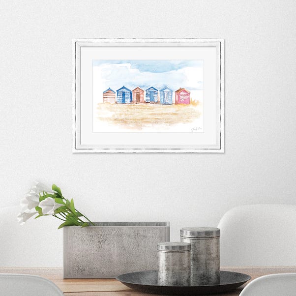 The Art Group Beach Huts Framed Print image 1 of 3