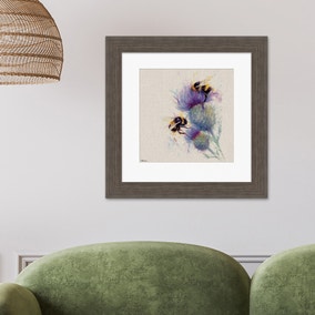 The Art Group Bees On Thistle Framed Print