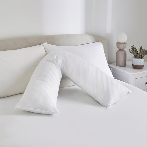 Hotel Luxury Cotton V Shaped Pillow Dunelm