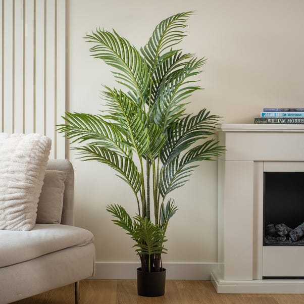 Artificial Real Touch Pearl Palm Tree in Black Plant Pot image 1 of 3