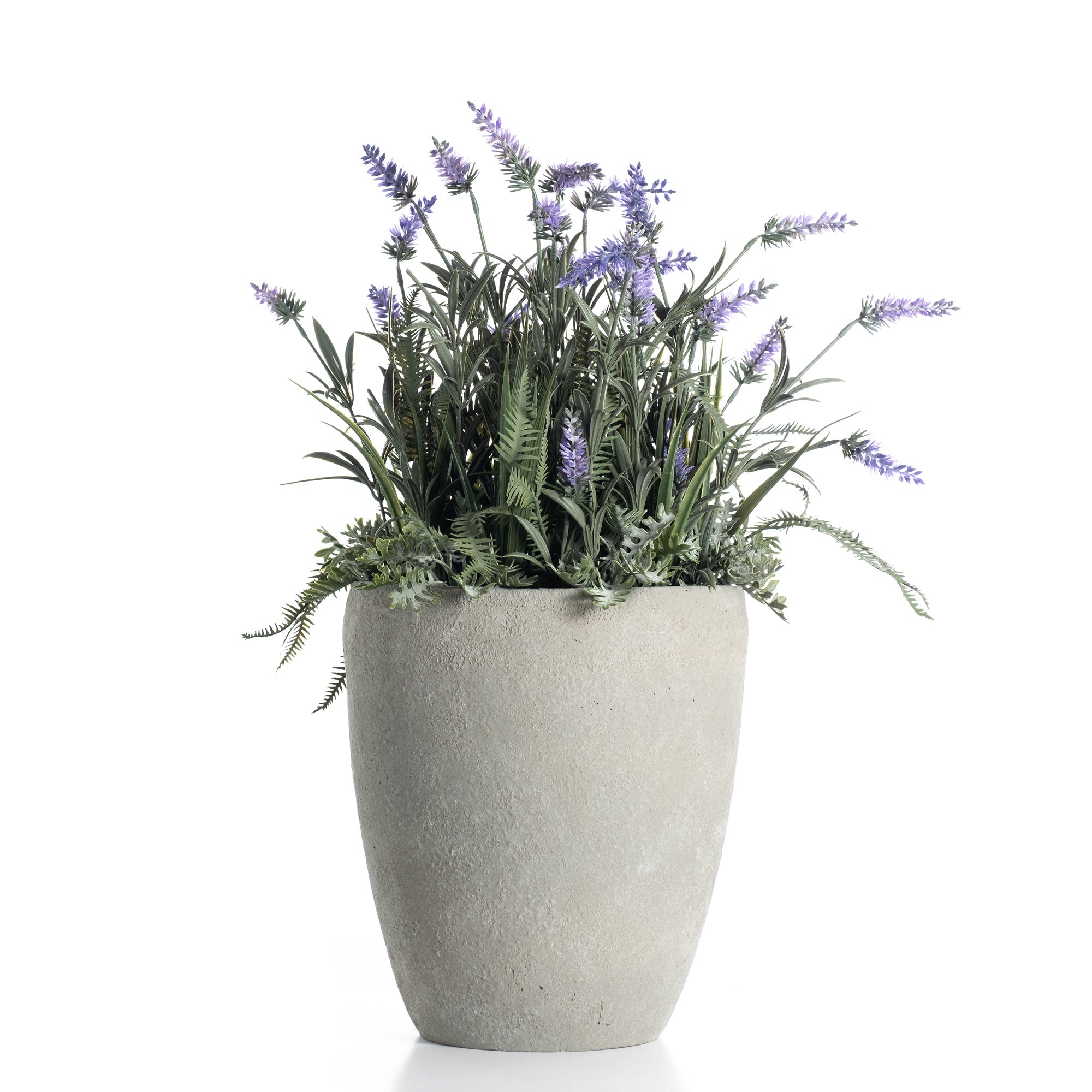 Artificial Lavender in Large Grey Plant Pot | Dunelm