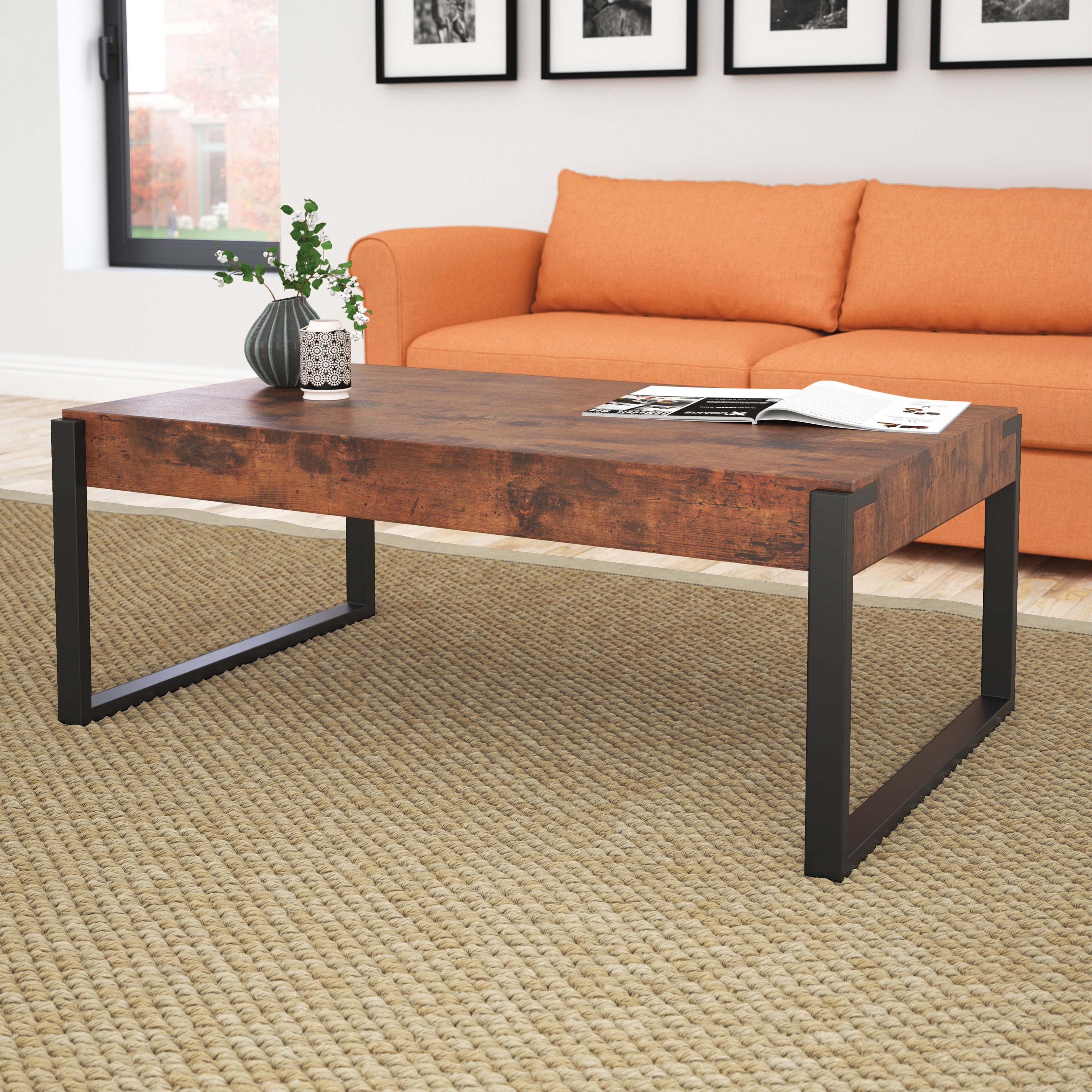 Avf Ridgewood Coffee Table Dark Wood Brown