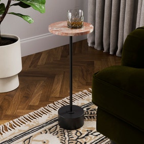 Cassie Compact Real Marble Side Table