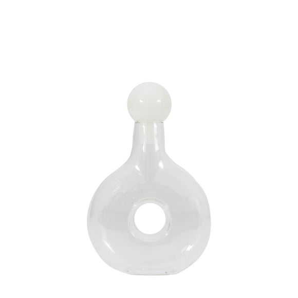 White Nassing Bottle With Stopper Ornament