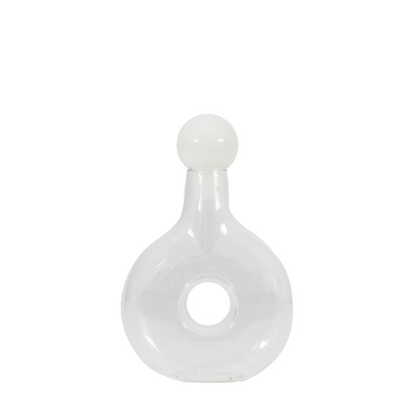 White Nassing Bottle with Stopper Ornament image 1 of 4