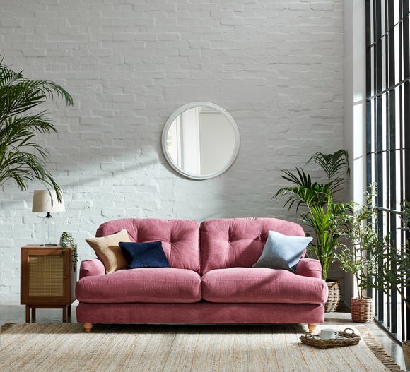 Dunelm pink clearance sofa