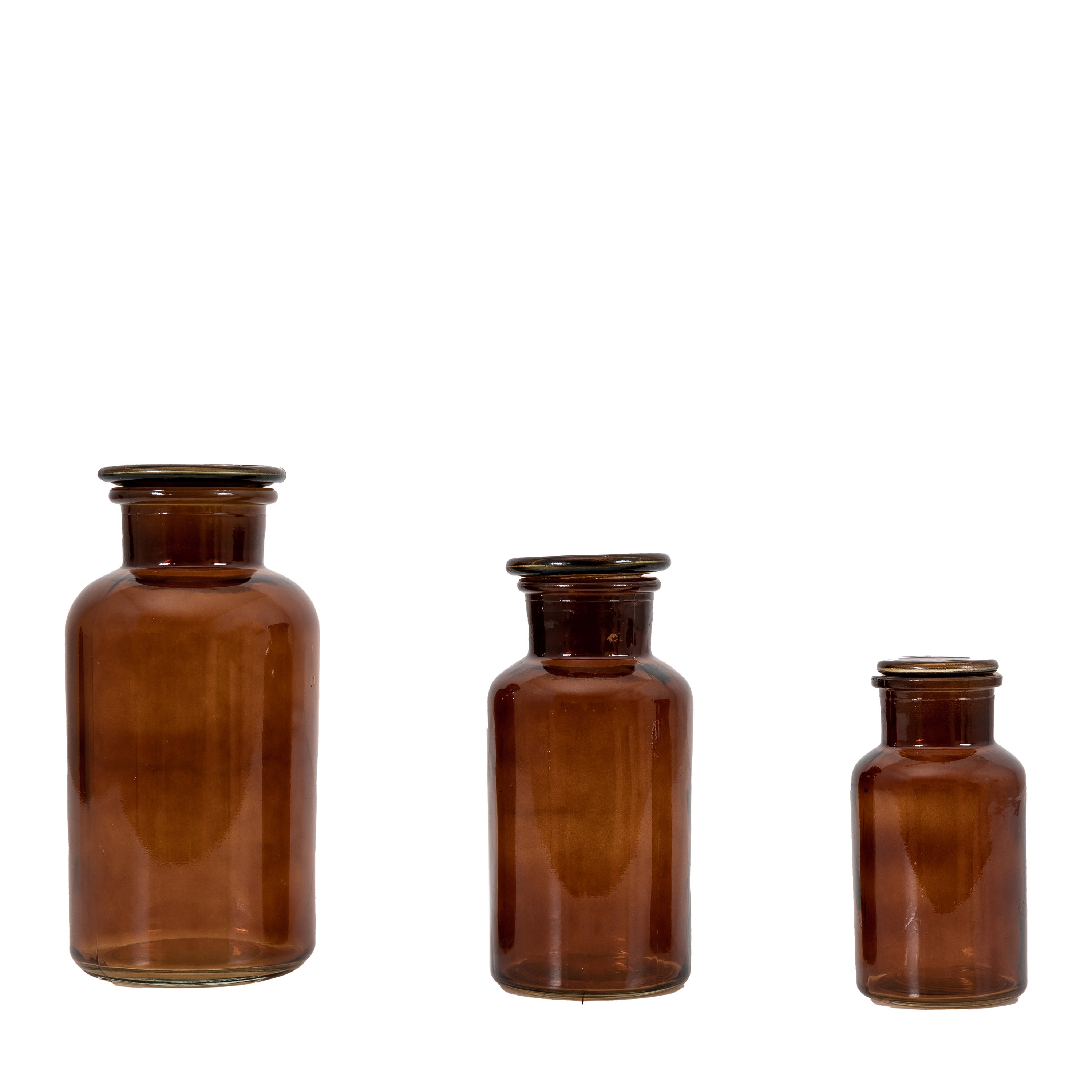 Set of 3 Apotheca Glass Vases