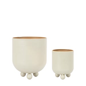 Cedar & Sage Set Of 2 Buckley Metal Plant Pots