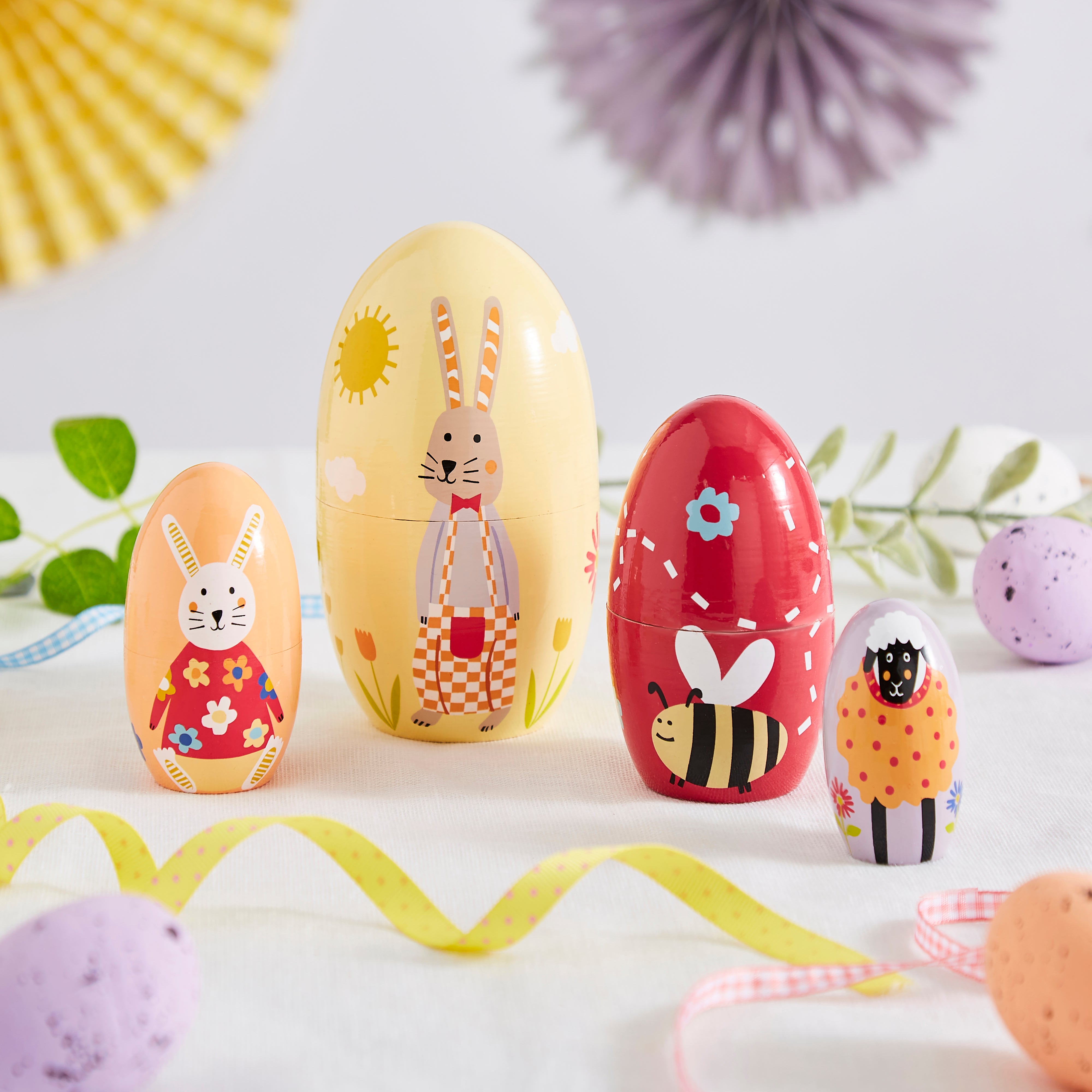 Easter Stackable Dolls Ornament Multicoloured