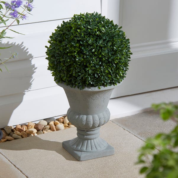 Artificial Boxwood Ball Topirary in Grey Urn image 1 of 2