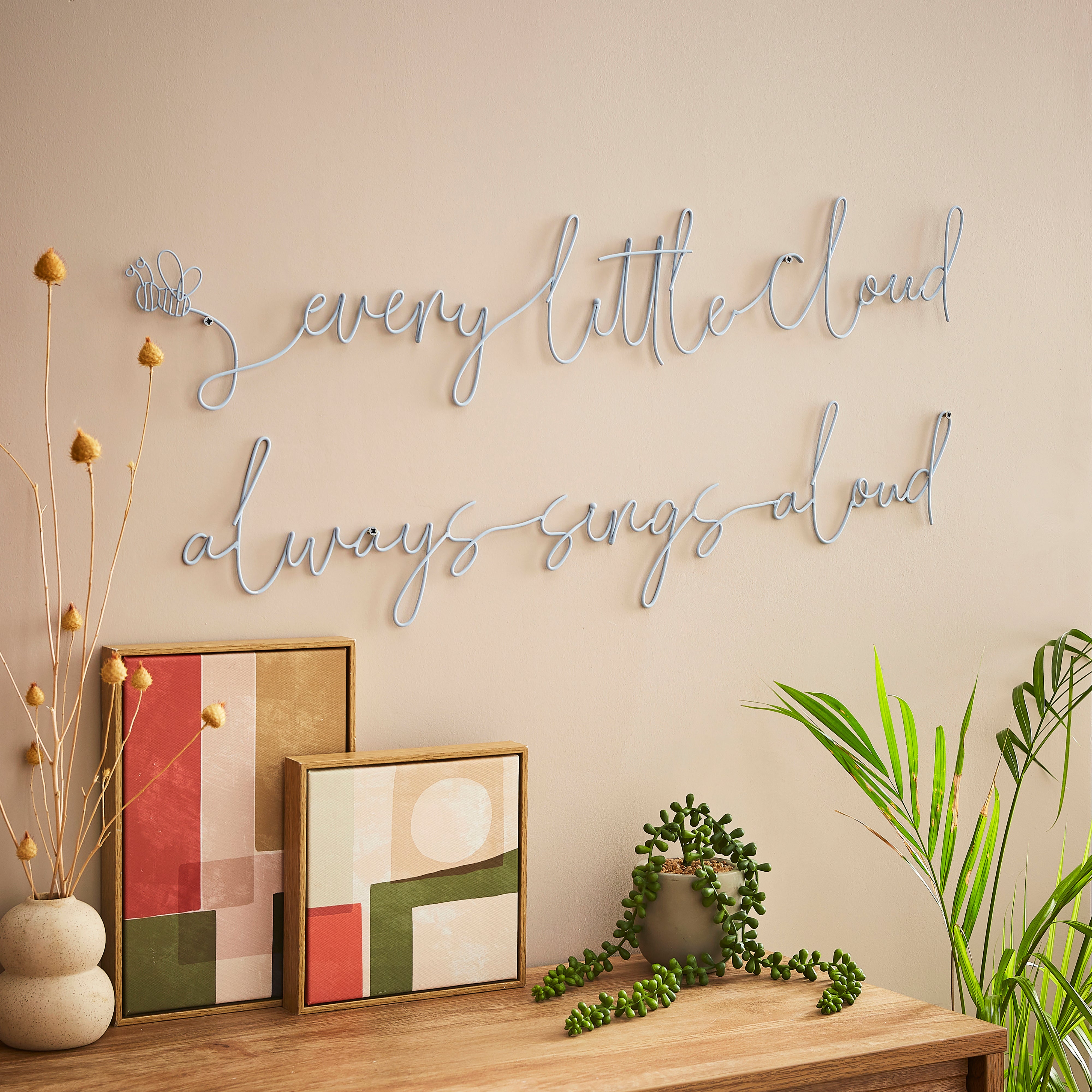 Winnie the Pooh 'Every Cloud' Wire Wall Art