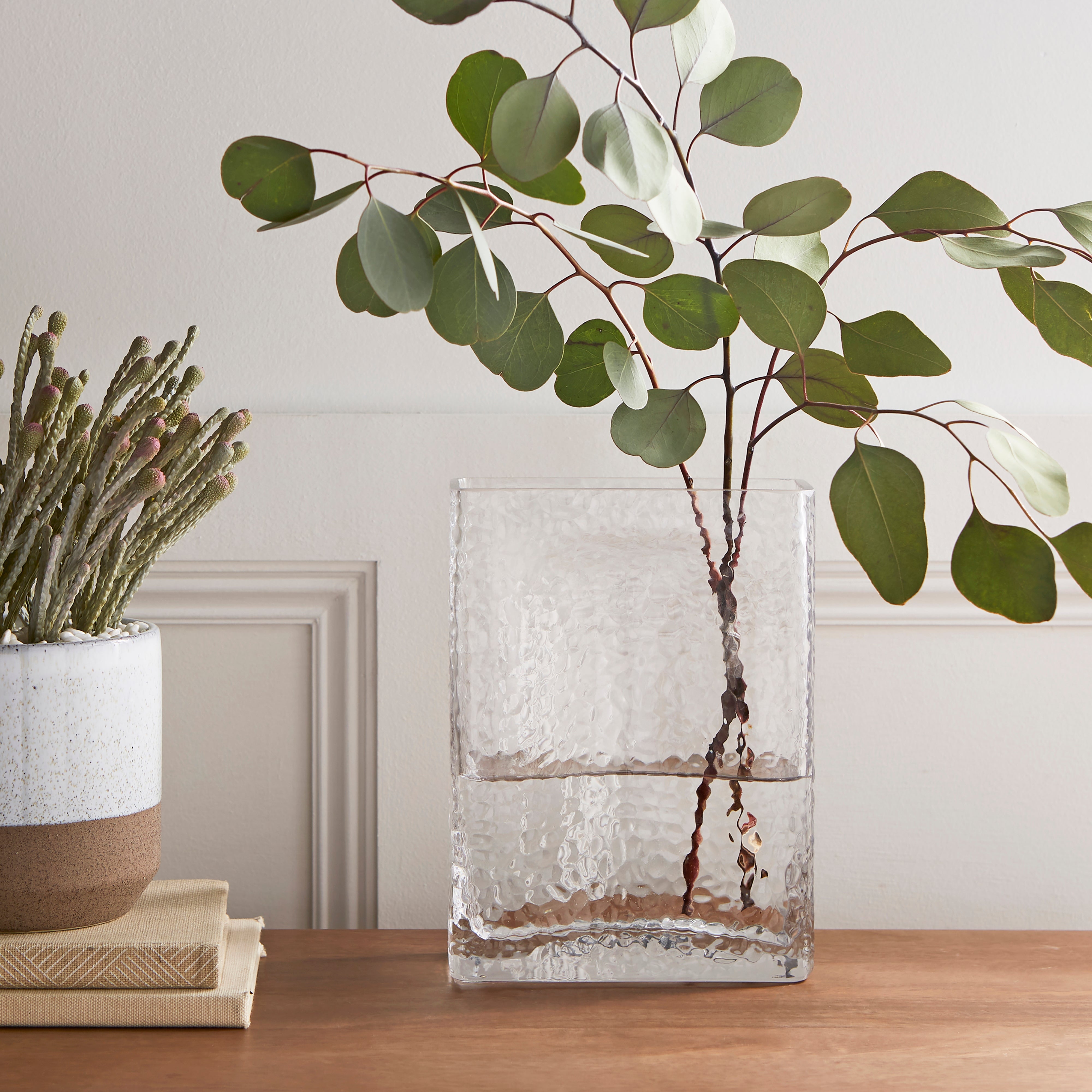 Bubble Rectangular Glass Vase